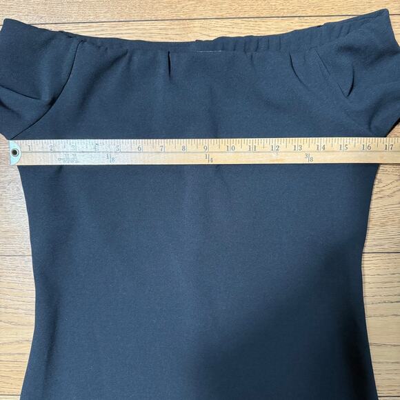 Pomander Place Tuckernuck Off the Shoulder Tunic Top SZ S Minimalist Black - Picture 5 of 8